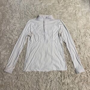 Women’s Large White Solid Citizen Long Sleeve Horseback Riding Show Shirt